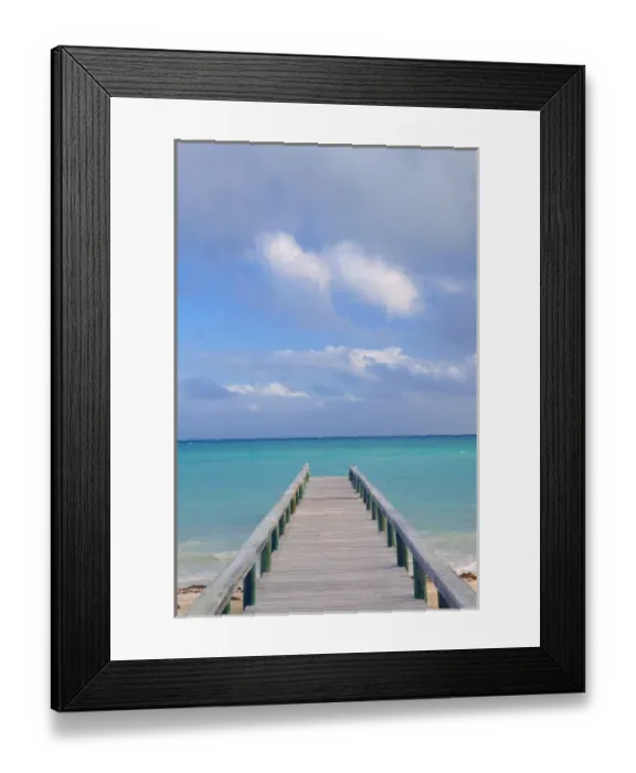 Framed Print : BAHAMAS-Grand Bahama Island-Eastern Side: Barbary Beach- Pier View Framed Print : BAHAMAS-Grand Bahama Island-Eastern Side: Barbary Beach- Pier View