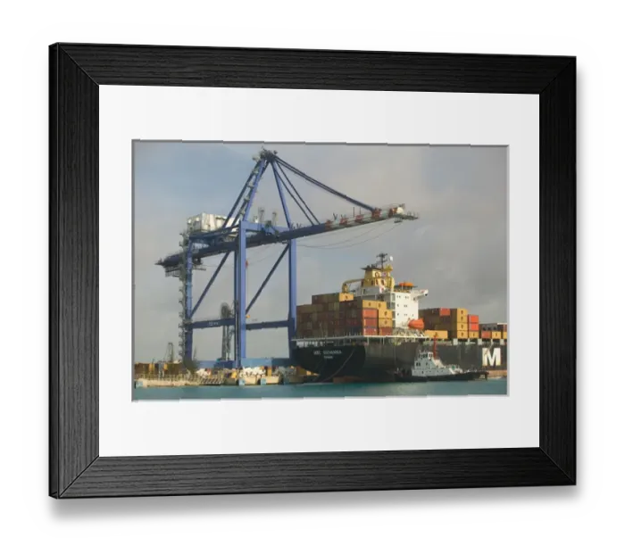 Framed Print : BAHAMAS-Grand Bahama Island-Freeport: Port of Freeport: Container Cargo Port Framed Print : BAHAMAS-Grand Bahama Island-Freeport: Port of Freeport: Container Cargo Port