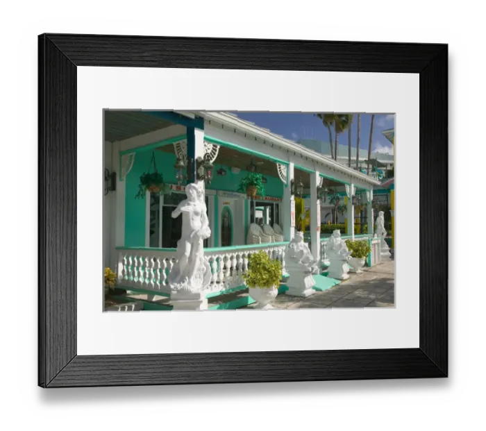 Framed Print : BAHAMAS-Grand Bahama Island-Lucaya: Port Lucaya Marketplace- Pisces Restaurant Framed Print : BAHAMAS-Grand Bahama Island-Lucaya: Port Lucaya Marketplace- Pisces Restaurant