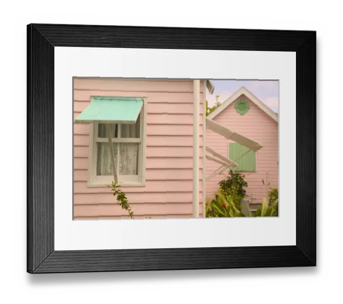 Framed Print : BAHAMAS- Abacos- Loyalist Cays -Elbow Cay-Hope Town: Town Detail