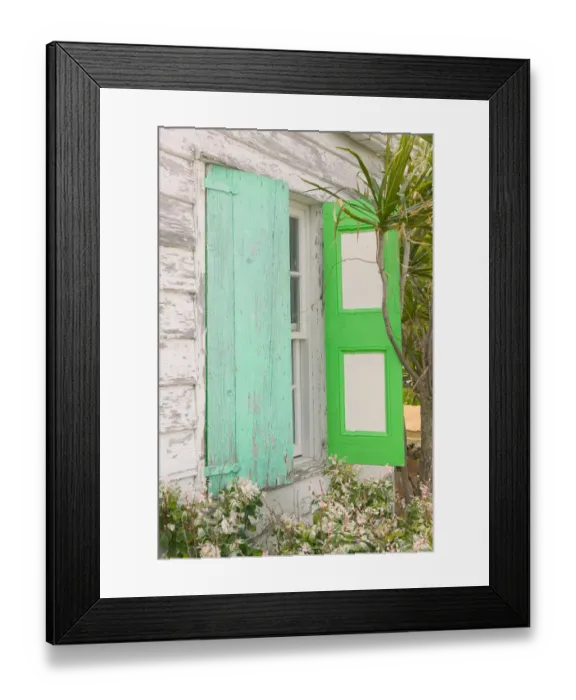 Framed Print : BAHAMAS- Abacos- Loyalist Cays -Elbow Cay-Hope Town: Beach House Detail Framed Print : BAHAMAS- Abacos- Loyalist Cays -Elbow Cay-Hope Town: Beach House Detail