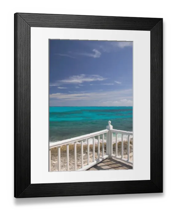 Framed Print : BAHAMAS- Abacos- Loyalist Cays -Man O War Cay: Porch View of