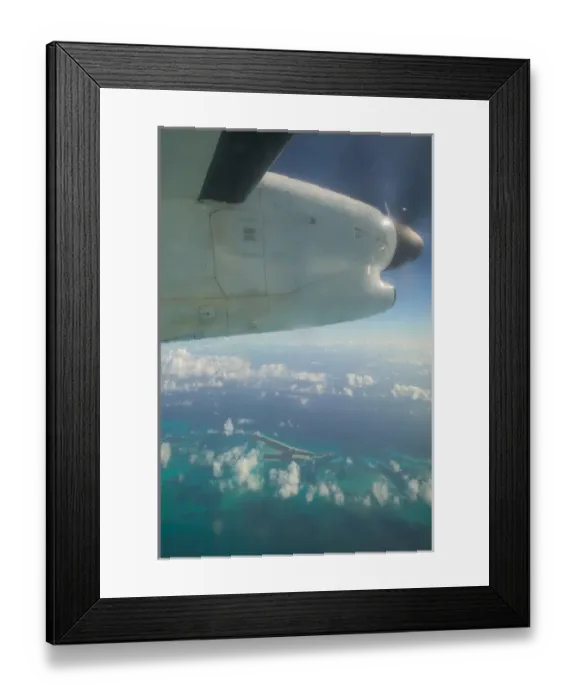 Framed Print : BAHAMAS- Atlantic Ocean & Crooked Islands seen from Inter-Island Airliner Framed Print : BAHAMAS- Atlantic Ocean & Crooked Islands seen from Inter-Island Airliner