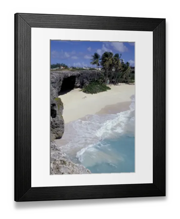 Framed Print : Caribbean, Barbados, St. Phillip Parish, Bottom Bay Palm Tree lined beach Framed Print : Caribbean, Barbados, St. Phillip Parish, Bottom Bay Palm Tree lined beach