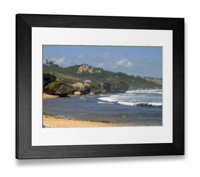Framed Print : Bathsheba Beach on the east coast of Barbados in the Caribbean Framed Print : Bathsheba Beach on the east coast of Barbados in the Caribbean