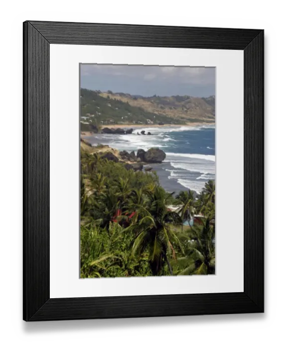Framed Print : Bathsheba Beach on the east coast of Barbados in the Caribbean Framed Print : Bathsheba Beach on the east coast of Barbados in the Caribbean