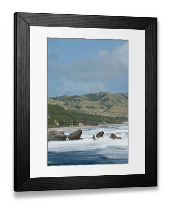 Framed Print : Bathsheba Beach Barbados, Caribbean Framed Print : Bathsheba Beach Barbados, Caribbean