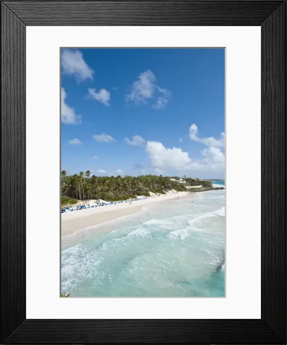 Framed Print : Crane Beach at Crane Beach Resort Barbados, Caribbean