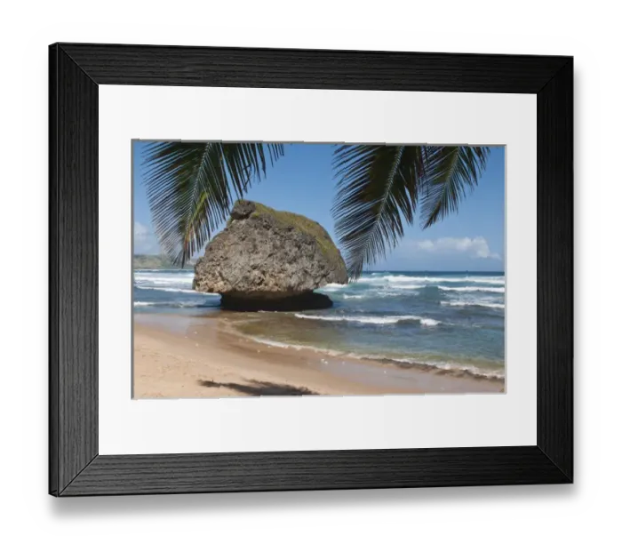 Framed Print : Bathsheba Beach Barbados, Caribbean