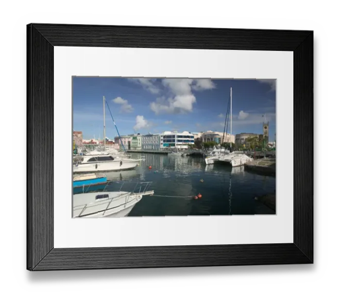 Framed Print : BARBADOS, Bridgetown, Morning View of The Careenage Framed Print : BARBADOS, Bridgetown, Morning View of The Careenage