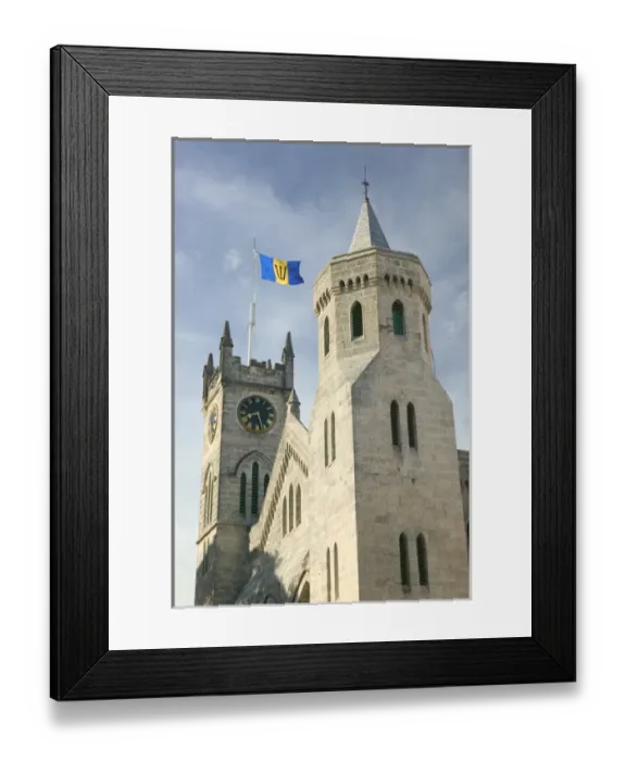 Framed Print : BARBADOS, Bridgetown, Barbados Parliament Building, National Heroes Square