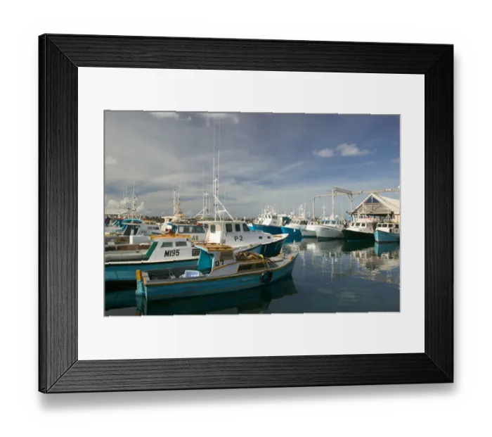 Framed Print : BARBADOS, Bridgetown, Detail of the Fishing Harbour Framed Print : BARBADOS, Bridgetown, Detail of the Fishing Harbour