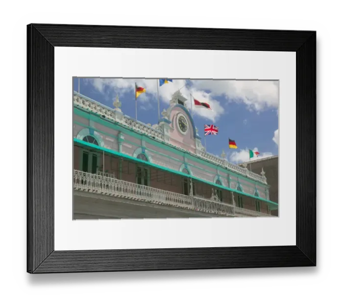 Framed Print : BARBADOS, Bridgetown, Broad Street, Detail of Colonade Shopping Arcade Framed Print : BARBADOS, Bridgetown, Broad Street, Detail of Colonade Shopping Arcade
