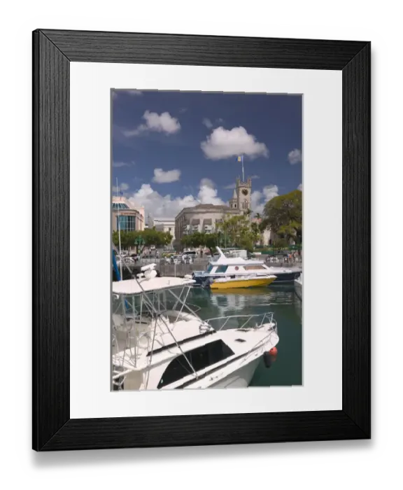 Framed Print : BARBADOS, Bridgetown, The Careenage Inner Harbor, Daytime Framed Print : BARBADOS, Bridgetown, The Careenage Inner Harbor, Daytime