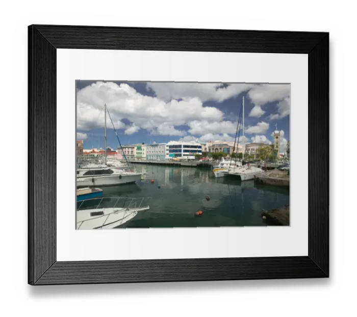 Framed Print : BARBADOS, Bridgetown, The Careenage Inner Harbor, Daytime Framed Print : BARBADOS, Bridgetown, The Careenage Inner Harbor, Daytime