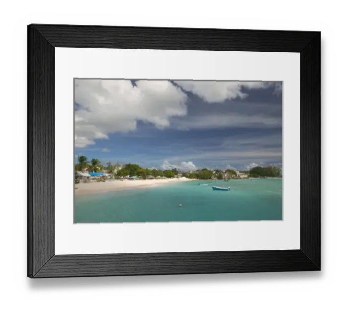 Framed Print : BARBADOS, Oistins, View of Miami Beach, Oistins Bay