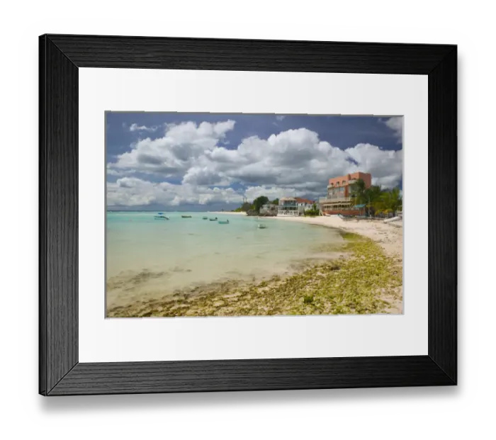 Framed Print : BARBADOS, St. Lawrence Gap, View of Little Bay Framed Print : BARBADOS, St. Lawrence Gap, View of Little Bay