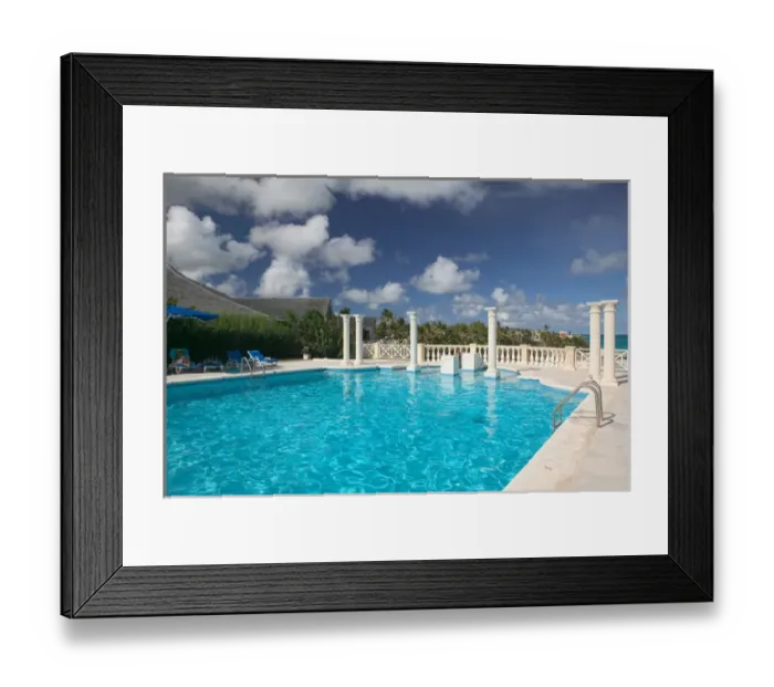 Framed Print : BARBADOS, South East Coast-Crane Beach, View of Crane Beach Hotel Pool Framed Print : BARBADOS, South East Coast-Crane Beach, View of Crane Beach Hotel Pool