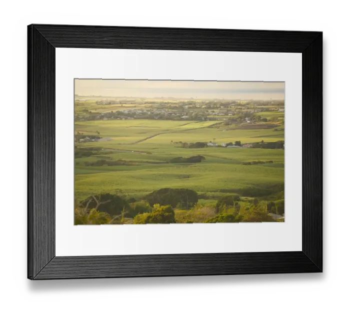 Framed Print : BARBADOS, St. George Parish, Morning Landscape View from Gun Hill Station