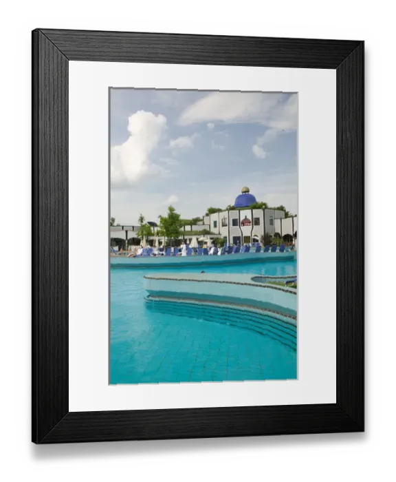 Framed Print : AUSTRIA-STYRIA (Stiermark)- BAD BLUMAU: Rogner-Bad Blumau Hotel (b. 1997) designed