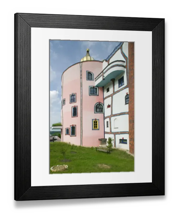Framed Print : AUSTRIA-STYRIA (Stiermark)- BAD BLUMAU: Rogner-Bad Blumau Hotel (b. 1997) designed