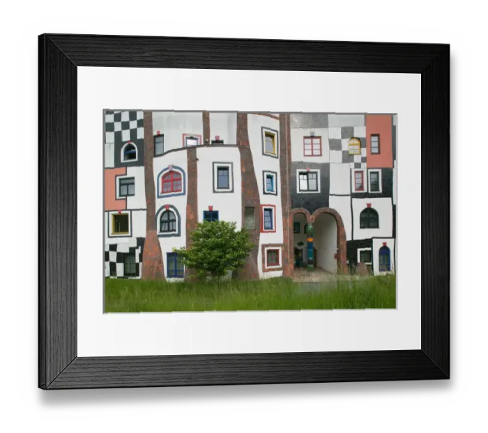 Framed Print : AUSTRIA-STYRIA (Stiermark)- BAD BLUMAU: Rogner-Bad Blumau Hotel (b. 1997) designed