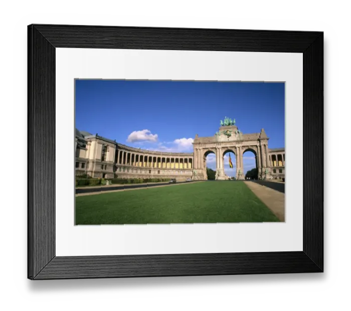 Framed Print : Belgium Brussels Arch of Cinquatenaire colorful monument in Belgium