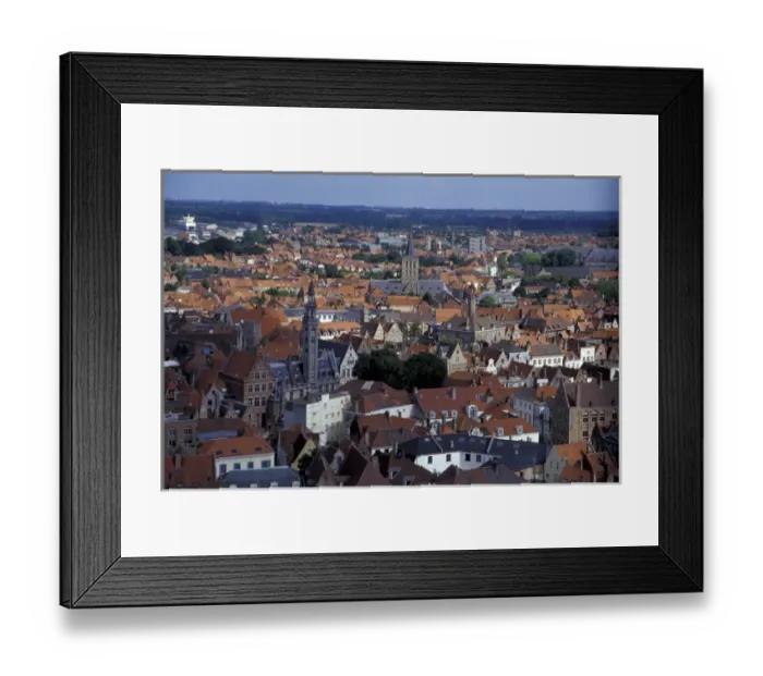 Framed Print : Europe, Belgium, Bruges The Belfort (Belfry), view of medieval Bruges from 272-foot Framed Print : Europe, Belgium, Bruges The Belfort (Belfry), view of medieval Bruges from 272-foot