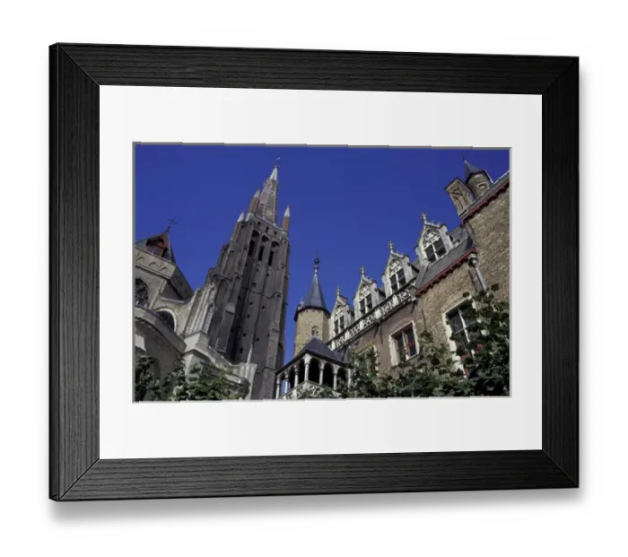 Framed Print : Europe, Belgium, Bruges Church of Our Lady; construction started in 12th Century