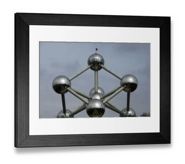 Framed Print : Belgium, Brussels, Atomium. Futuristic building built for the International Exhibition