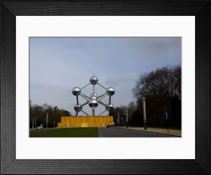 Framed Print : Belgium, Brussels, Atomium. Futuristic building built for the International Exhibition