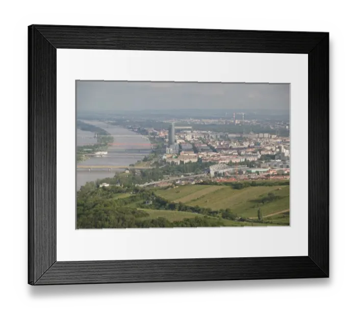 Framed Print : AUSTRIA-Vienna: Vienna Panorama  /  Late Afternoon from Leopoldsberg