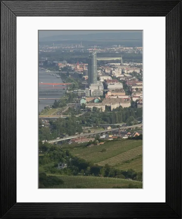 Framed Print : AUSTRIA-Vienna: Vienna Panorama  /  Late Afternoon from Leopoldsberg