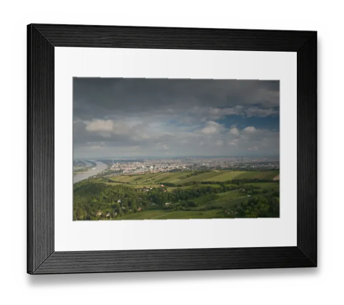 Framed Print : AUSTRIA-Vienna: Vienna Panorama  /  Late Afternoon from Leopoldsberg