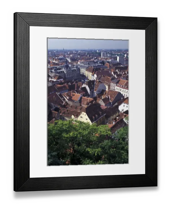 Framed Print : Europe, Austria, Steyr, Graz. View of the Herrengasse from the Schlossberg Framed Print : Europe, Austria, Steyr, Graz. View of the Herrengasse from the Schlossberg