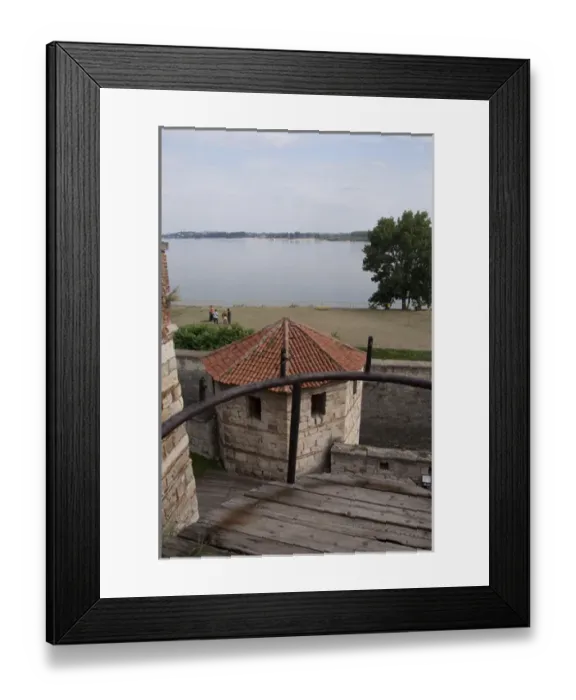 Framed Print : Bulgaria, Port city of Vidin along the Danube River. Baba Vida fort built between the 10th