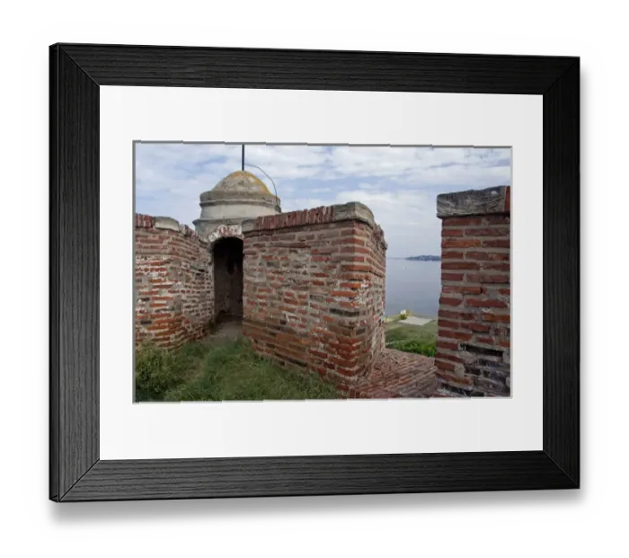 Framed Print : Bulgaria, Port city of Vidin along the Danube River. Baba Vida fort built between the 10th