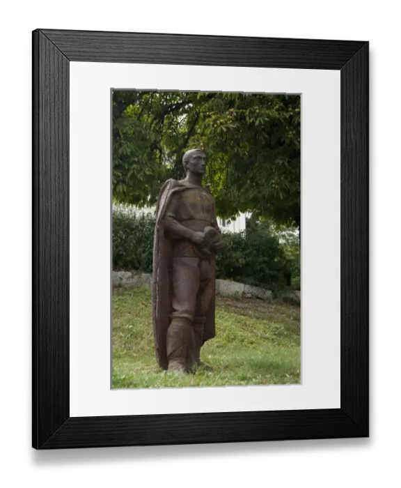 Framed Print : Bulgaria, Port city of Vidin. Europe Square, statue in pedestrian walkway area Framed Print : Bulgaria, Port city of Vidin. Europe Square, statue in pedestrian walkway area