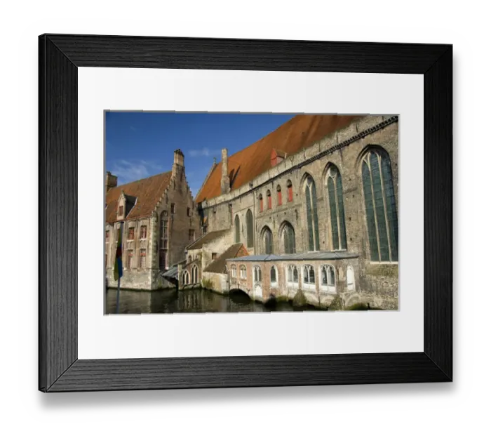Framed Print : Europe, Belgium, Brugge (aka Brug or Bruge). Historic Brugge, UNESCO World Heritige Site