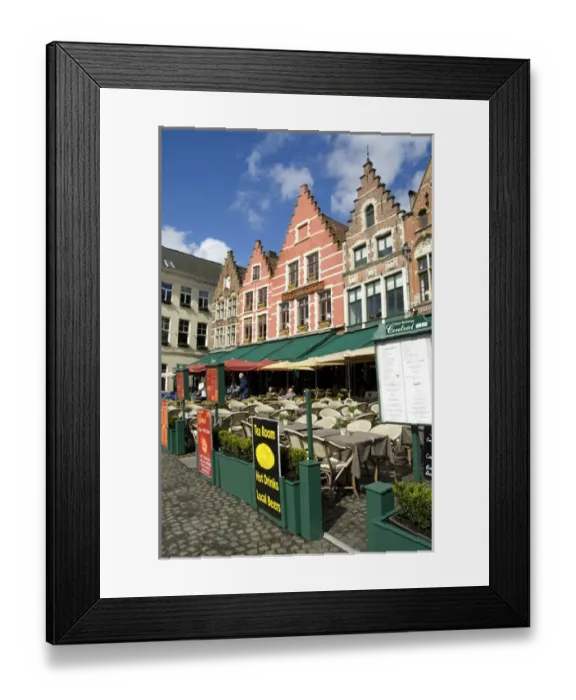 Framed Print : Belgium, Brugge (aka Brug or Bruge). UNESCO World Heritige Site. Medieval Market Square