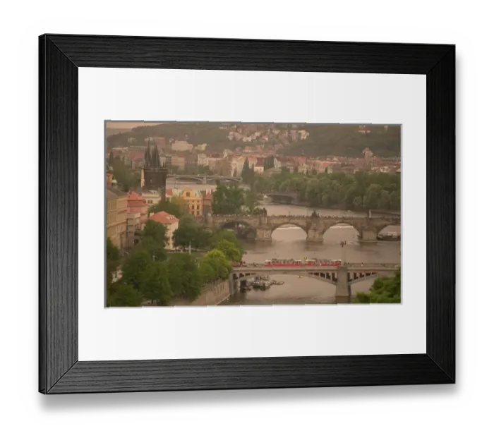 Framed Print : view of Prague and Vltava river, Czech Republic Framed Print : view of Prague and Vltava river, Czech Republic