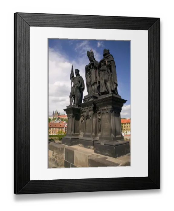 Framed Print : statue on Charles bridge, Czech Republic, prague Framed Print : statue on Charles bridge, Czech Republic, prague