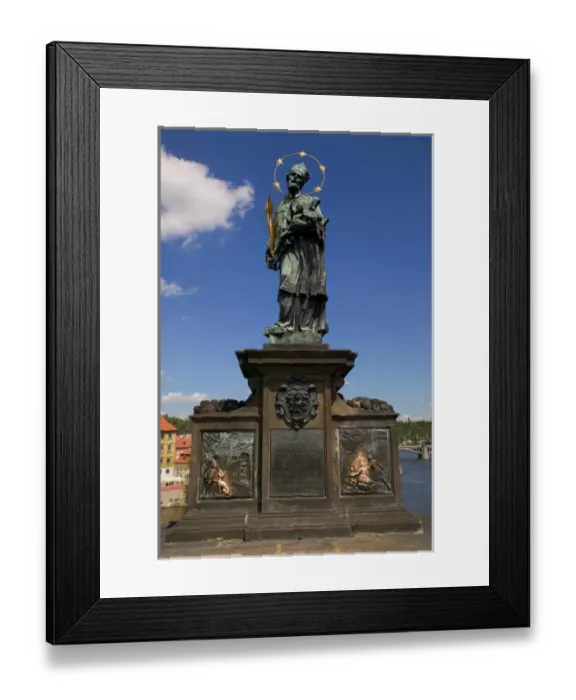Framed Print : statue on Charles bridge, Czech Republic, prague Framed Print : statue on Charles bridge, Czech Republic, prague