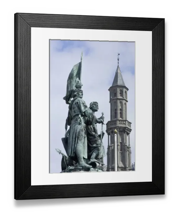 Framed Print : Europe, Belgium, West Flanders, Bruges, Statue of Jan Breide and Pieter de Coninc Framed Print : Europe, Belgium, West Flanders, Bruges, Statue of Jan Breide and Pieter de Coninc