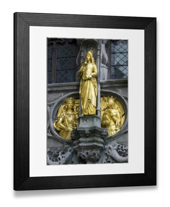 Framed Print : Europe, Belgium, West Flanders, Bruges, Exterior of the Basilica of the Holy Blood