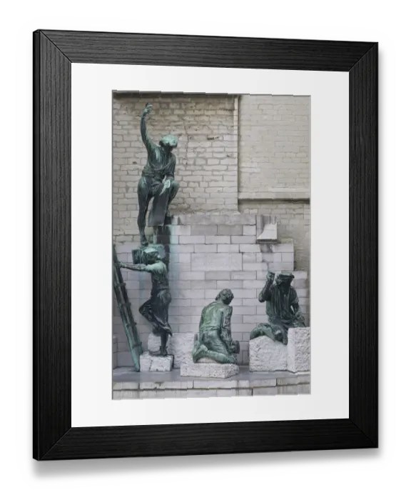 Framed Print : Europe, Belgium, Flanders, Antwerp Province, Antwerp, statues outside cathedral Framed Print : Europe, Belgium, Flanders, Antwerp Province, Antwerp, statues outside cathedral
