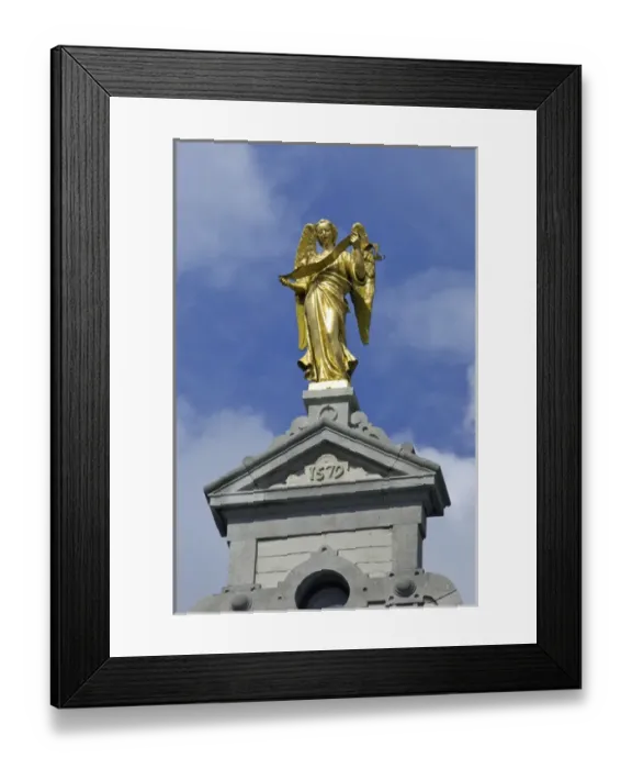 Framed Print : Europe, Belgium, Flanders, Antwerp Province, Antwerp, guild houses in Grote Markt