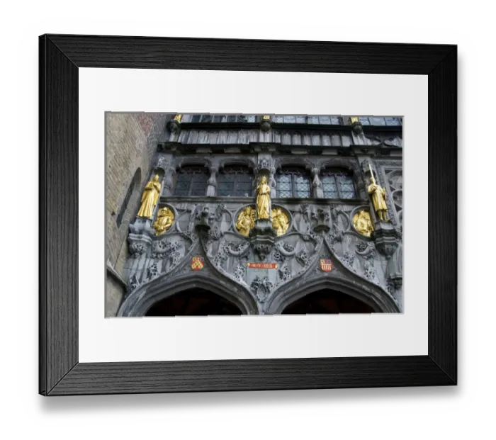 Framed Print : Europe, Belgium, West Flanders, Bruges, Exterior of the Basilica of the Holy Blood