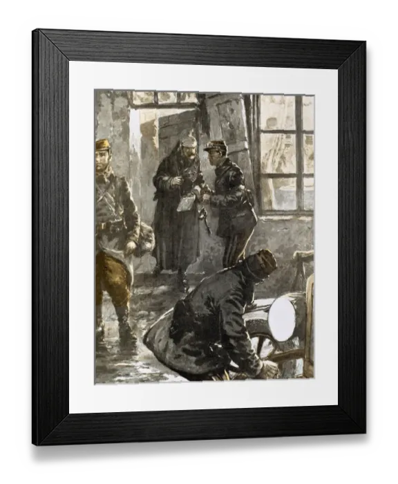 Framed Print : World War I (1914-1918). Generals Joffre and French studying the progress of operations