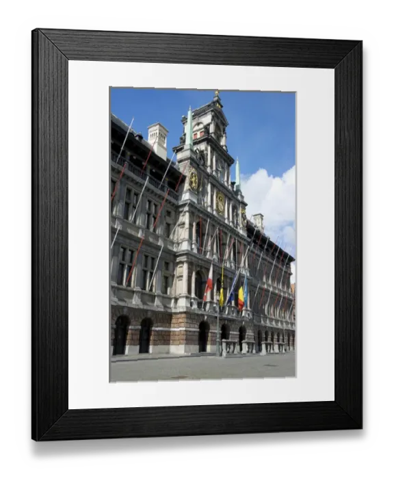 Framed Print : Europe, Belgium, Flanders, Antwerp Province, Antwerp, town hall Framed Print : Europe, Belgium, Flanders, Antwerp Province, Antwerp, town hall